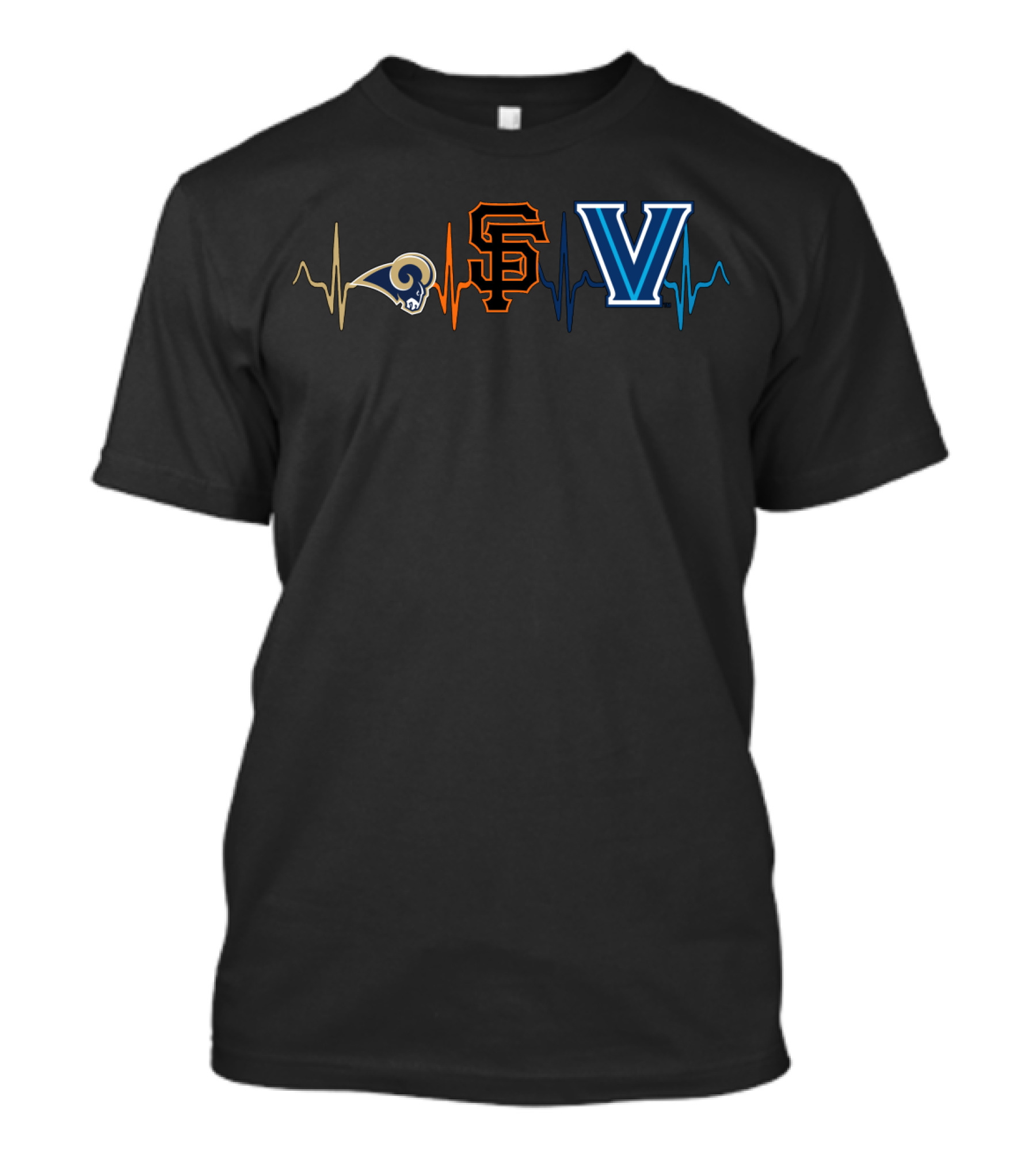 Love Rams With San Francisco With Villanova T-Shirt