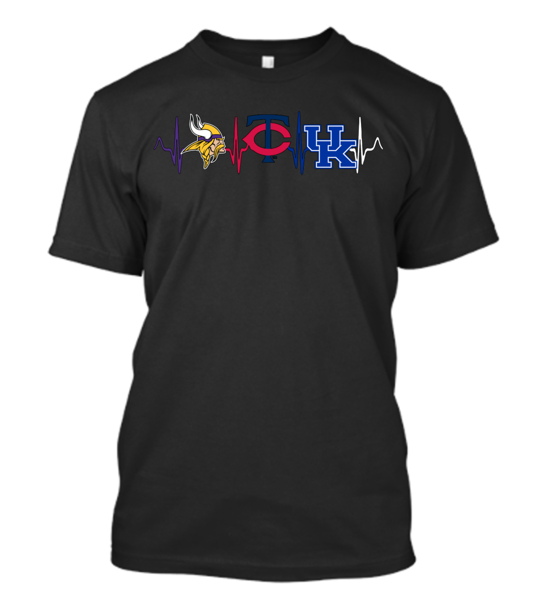 Vikings Twins Kentucky Heartbeat Kw T-Shirt