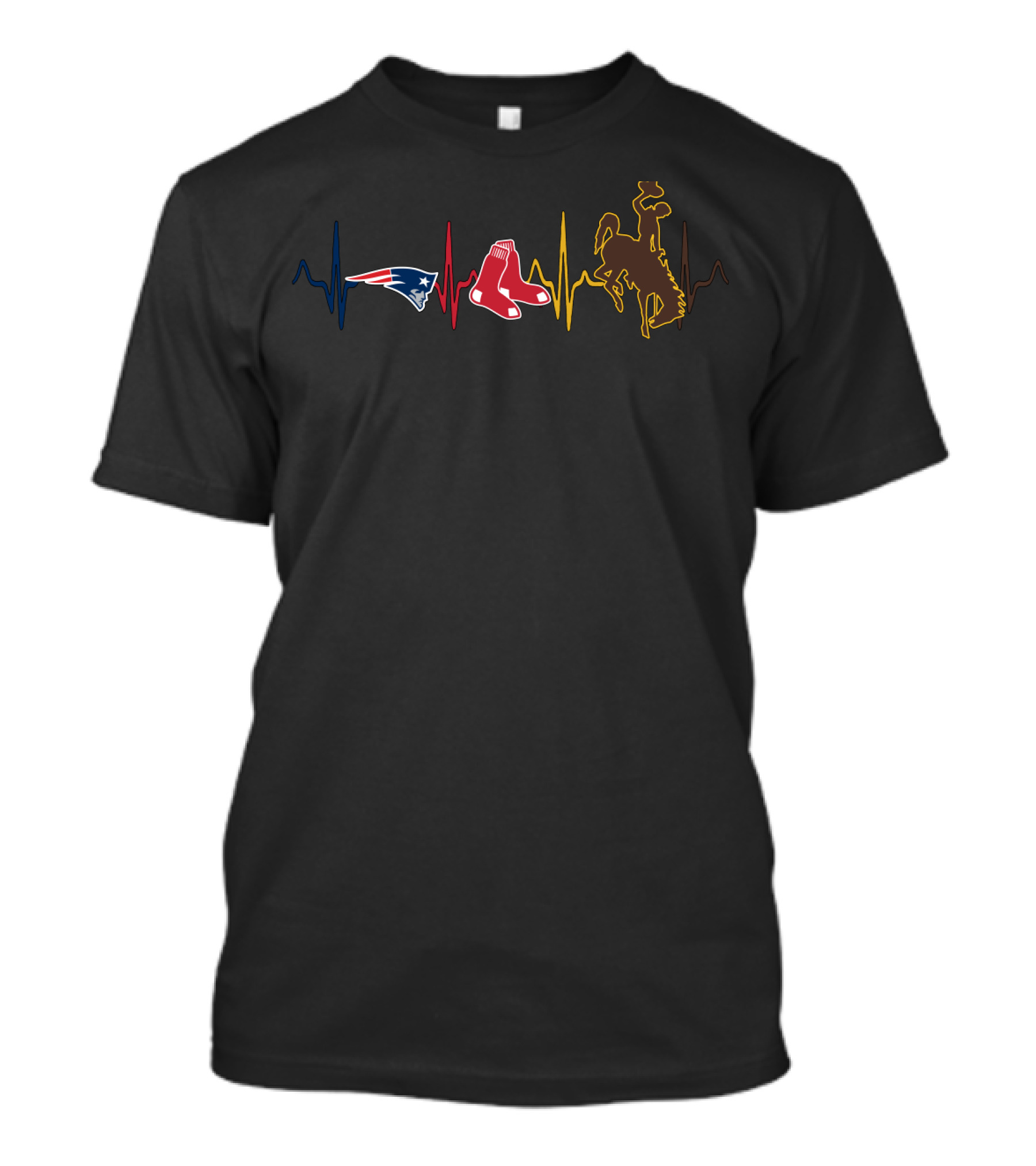 Patriots Heartbeat Red Sox Wc Cowboys T-Shirt