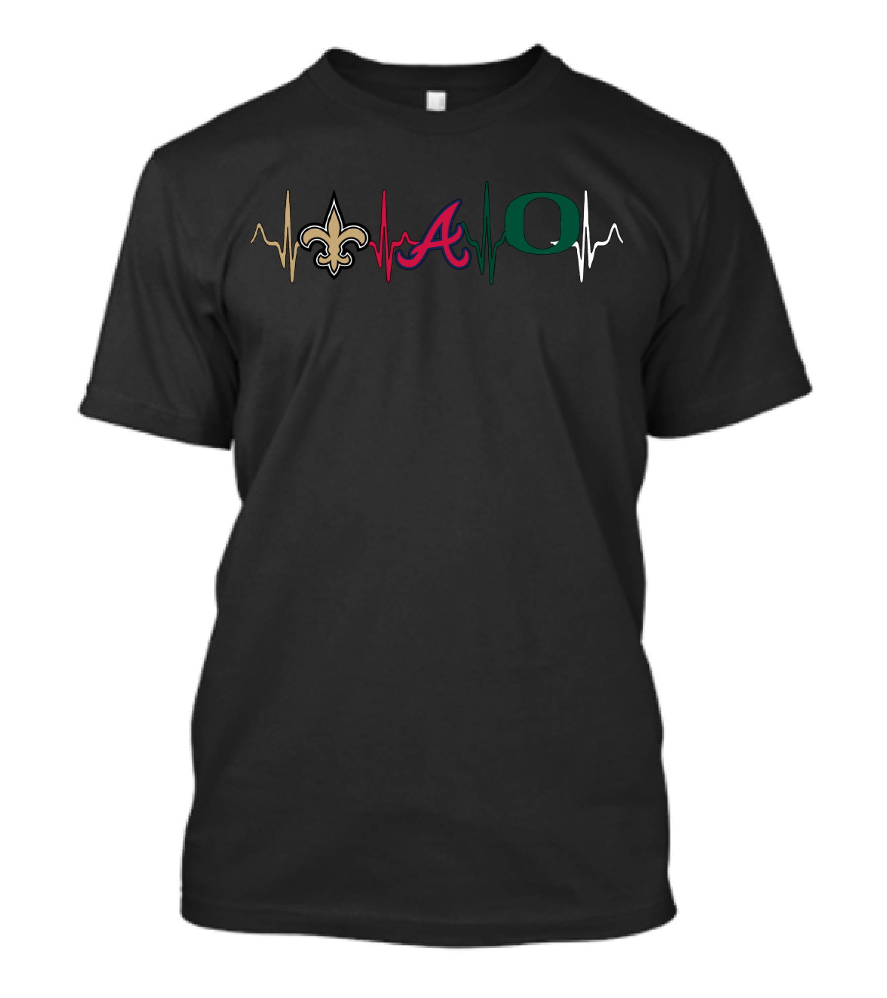 Saints Braves Oregon Heartbeat T-Shirt