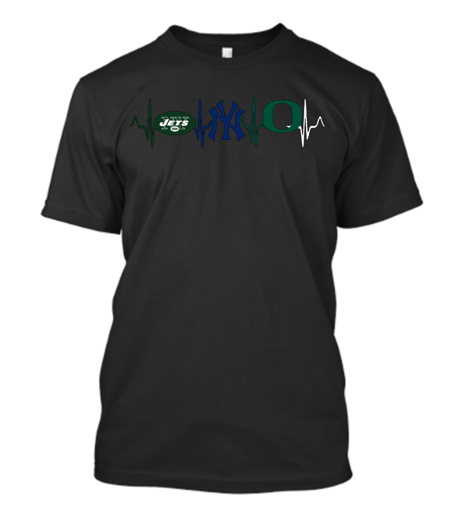 Jets Yankees Love Heartbeat Od T-Shirt
