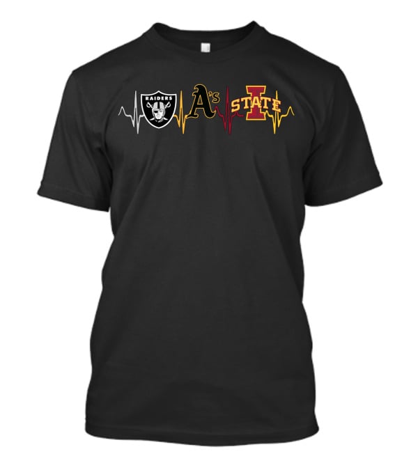 Raiders Athletics A's Iowa State Heartbeat T-Shirt