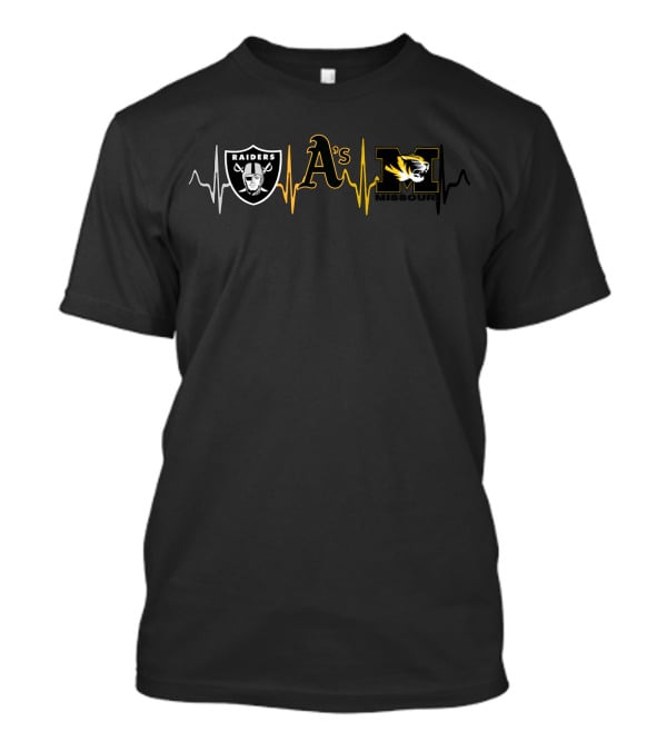 Raiders A's Missouri Tigers Love Athletics Mti T-Shirt