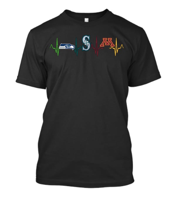 Love Seahawks Mariners Gophers Mgg T-Shirt