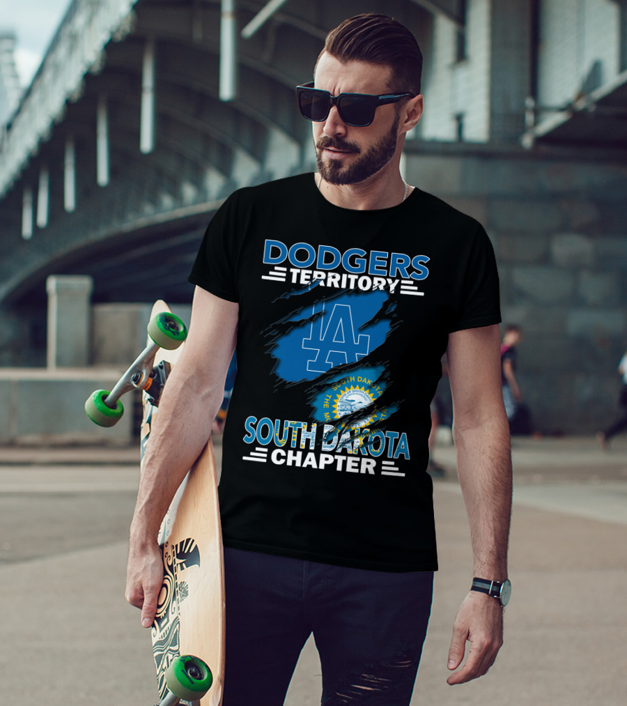 Dodgers Territory LA Logo South Dakota Chapter T-Shirt