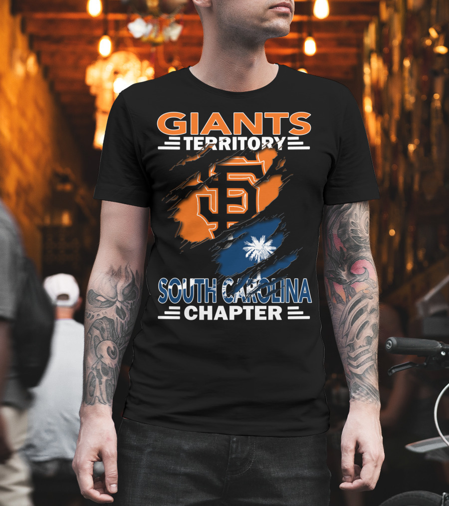 Giants Territory South Carolina Chapter Logo With Palm And Crescent Symbol T-Shirt