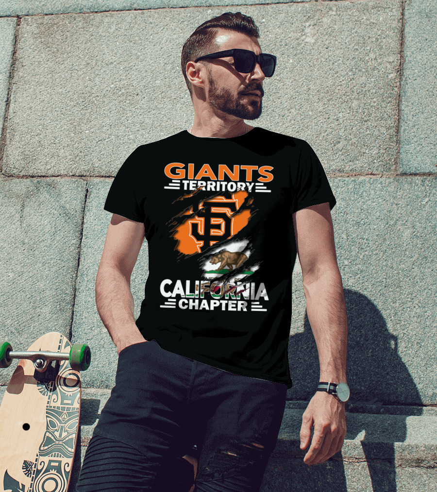 Giants Territory California Chapter Sf Logo Bear Flag T-Shirt