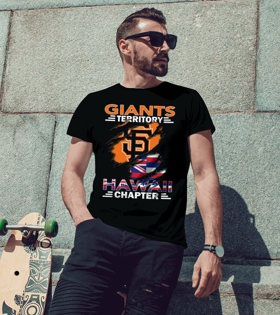 Giants Territory Sf Logo Hawaii Chapter Flag T-Shirt