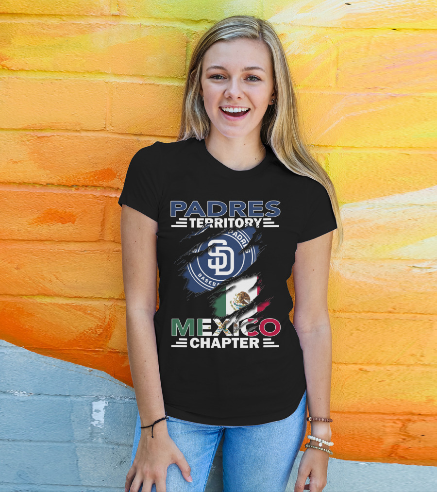 Padres Territory Mexico Chapter SD Baseball Flag T-Shirt