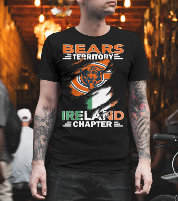 Bears Territory Ireland Chapter Chicago Bears Irish Flag Fan Club T-Shirt Bears Territory Ireland Chapter Chicago Bears Irish Flag Fan Club T-Shirt