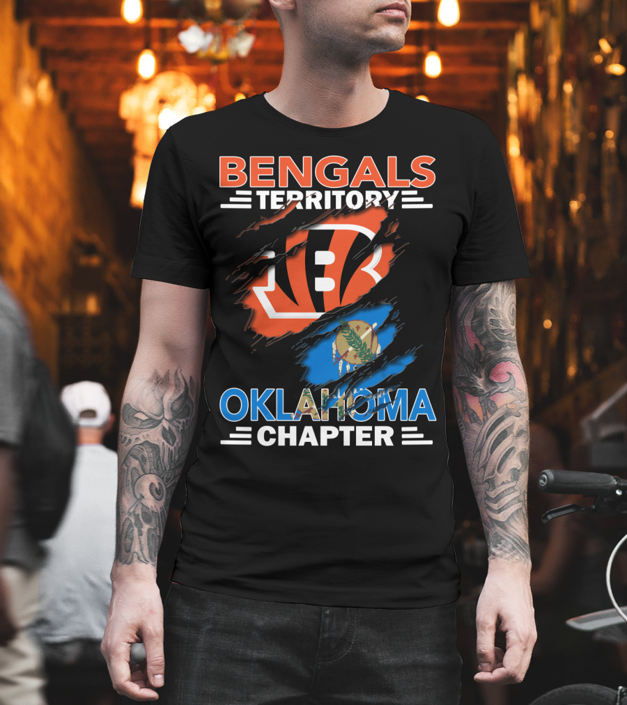 Bengals Territory Oklahoma Chapter Oklahoma Flag Bengals T-Shirt
