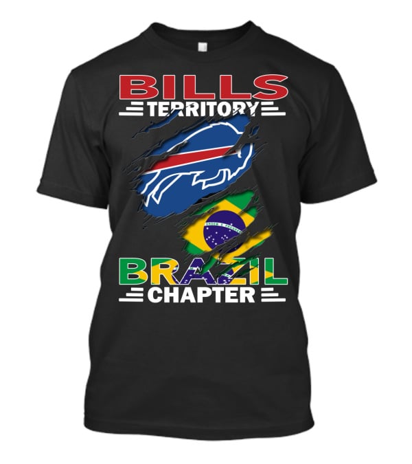 Bills Territory Brazil Chapter Buffalo Football Flag Fan Club T-Shirt