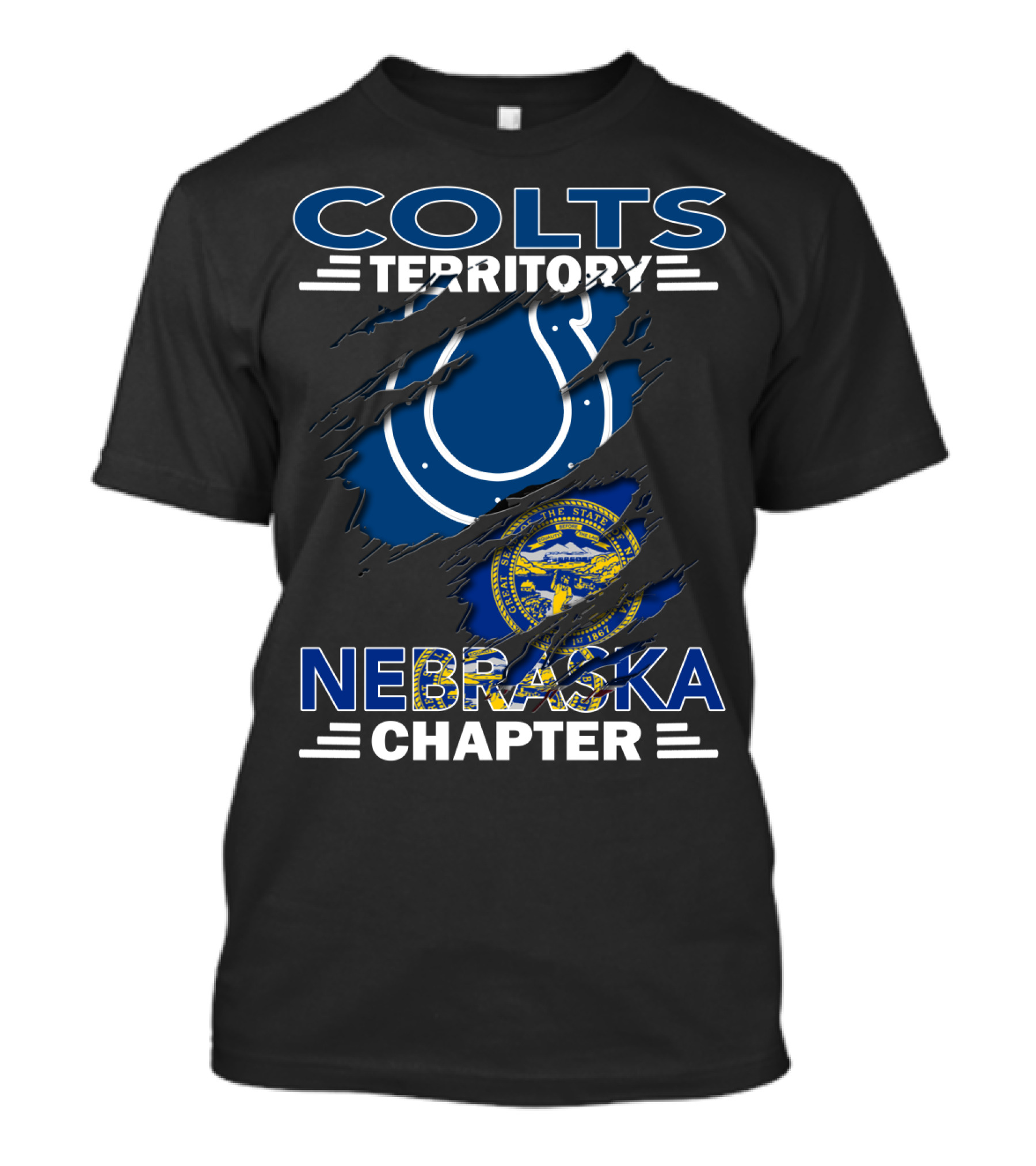Colts Territory Nebraska Chapter Logo And State Seal T-Shirt
