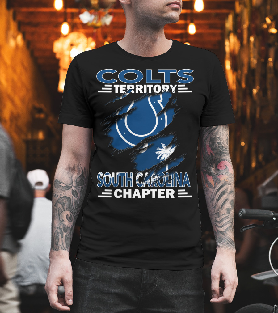 Colts Territory South Carolina Chapter Horseshoe Logo With Palmetto Tree T-Shirt