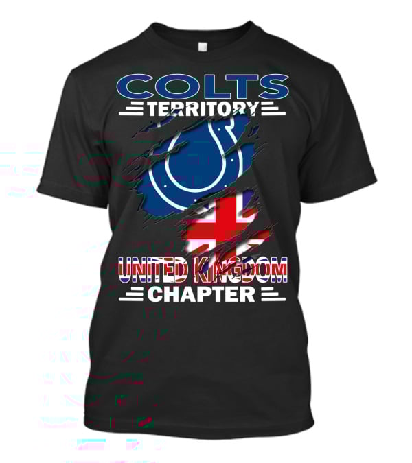 Colts Territory United Kingdom Chapter Colts Logo British Flag T-Shirt