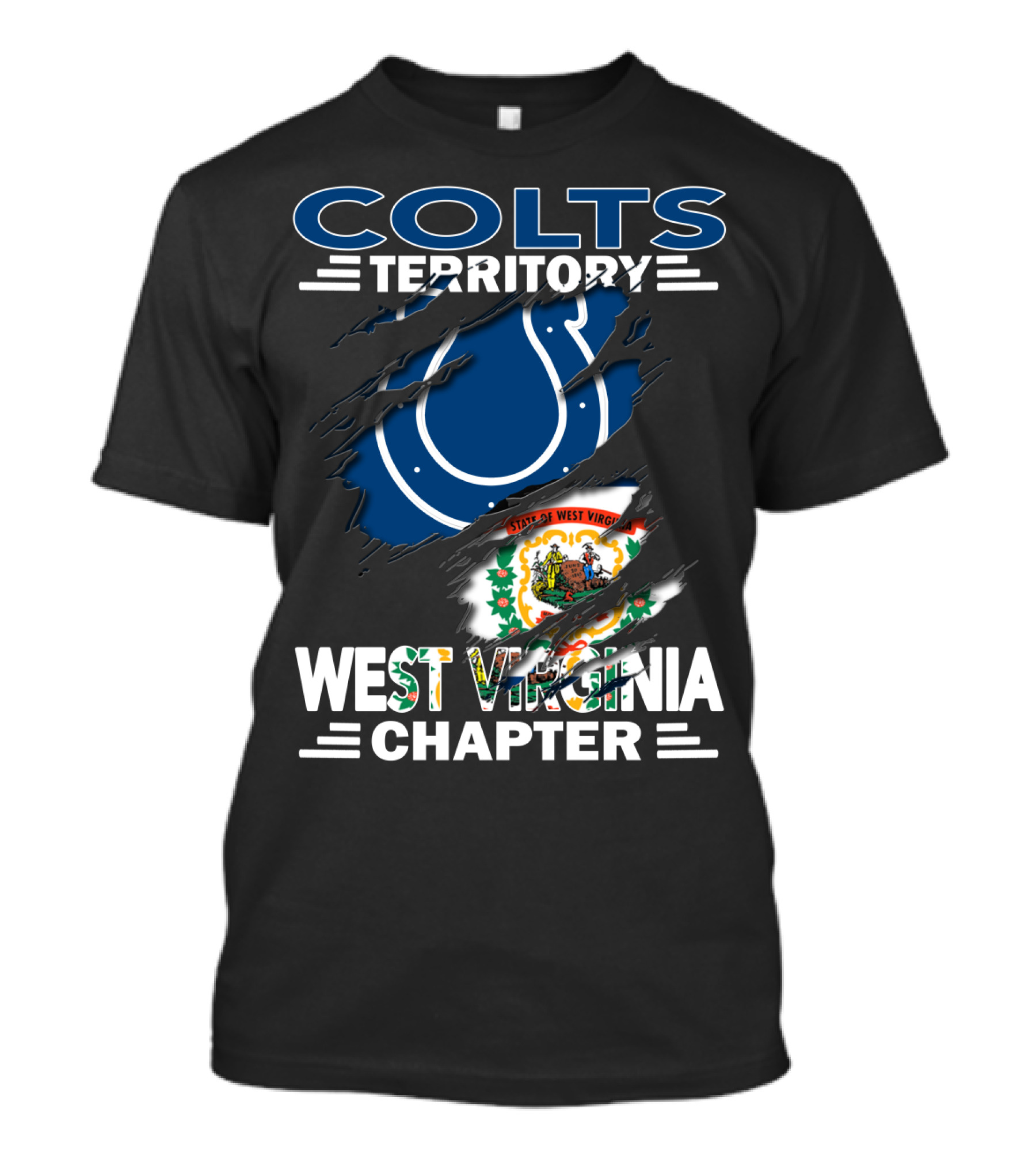 Colts Territory Indianapolis Colts West Virginia Chapter State Pride T-Shirt