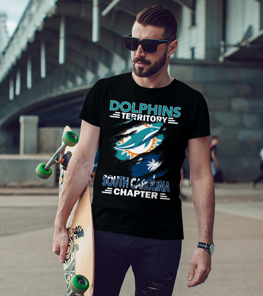 Dolphins Territory South Carolina Chapter Miami Football Fan Group T-Shirt