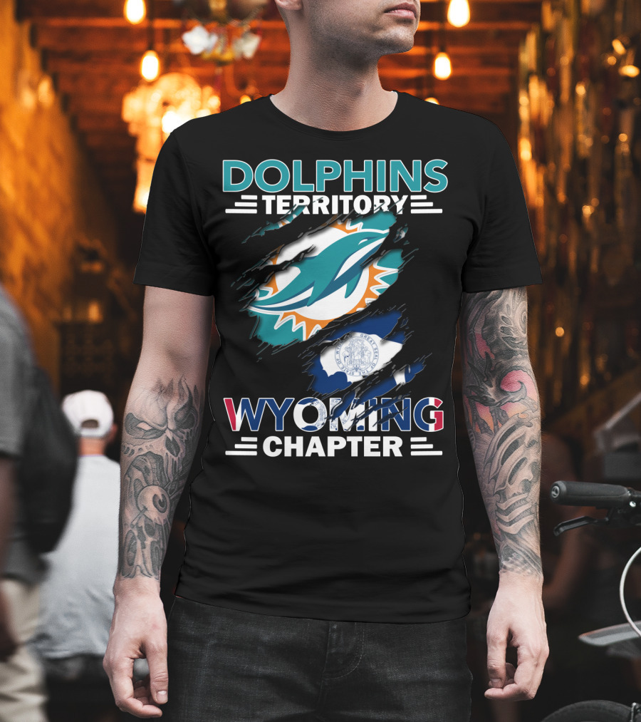 Dolphins Territory Miami Logo Wyoming Chapter T-Shirt