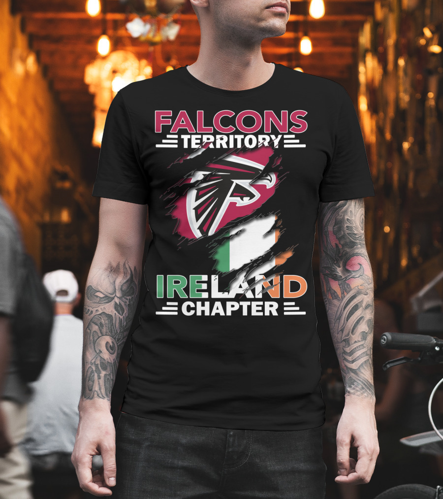 Falcons Territory Ireland Chapter Flag And Logo Emblem T-Shirt