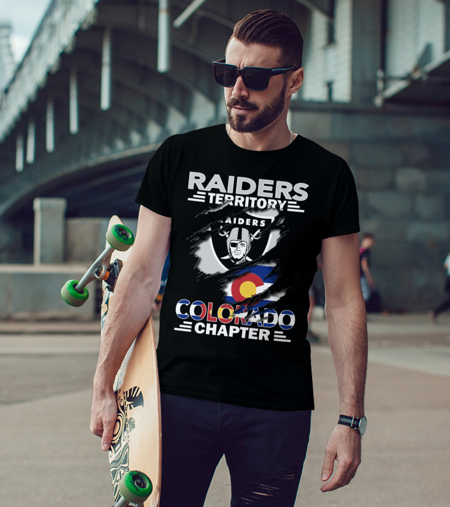Raiders Territory Colorado Chapter Raiders Logo Colorado Flag T-Shirt
