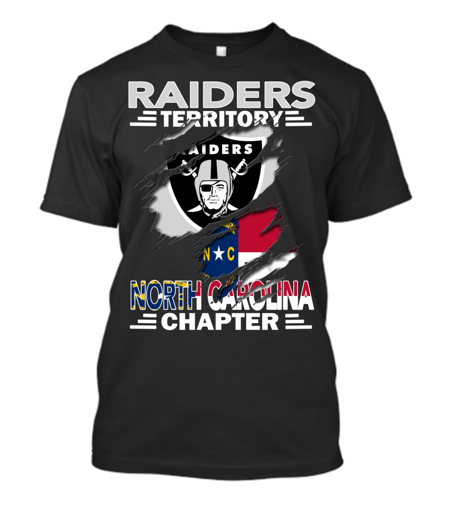 Raiders Territory North Carolina Chapter Flag T-Shirt