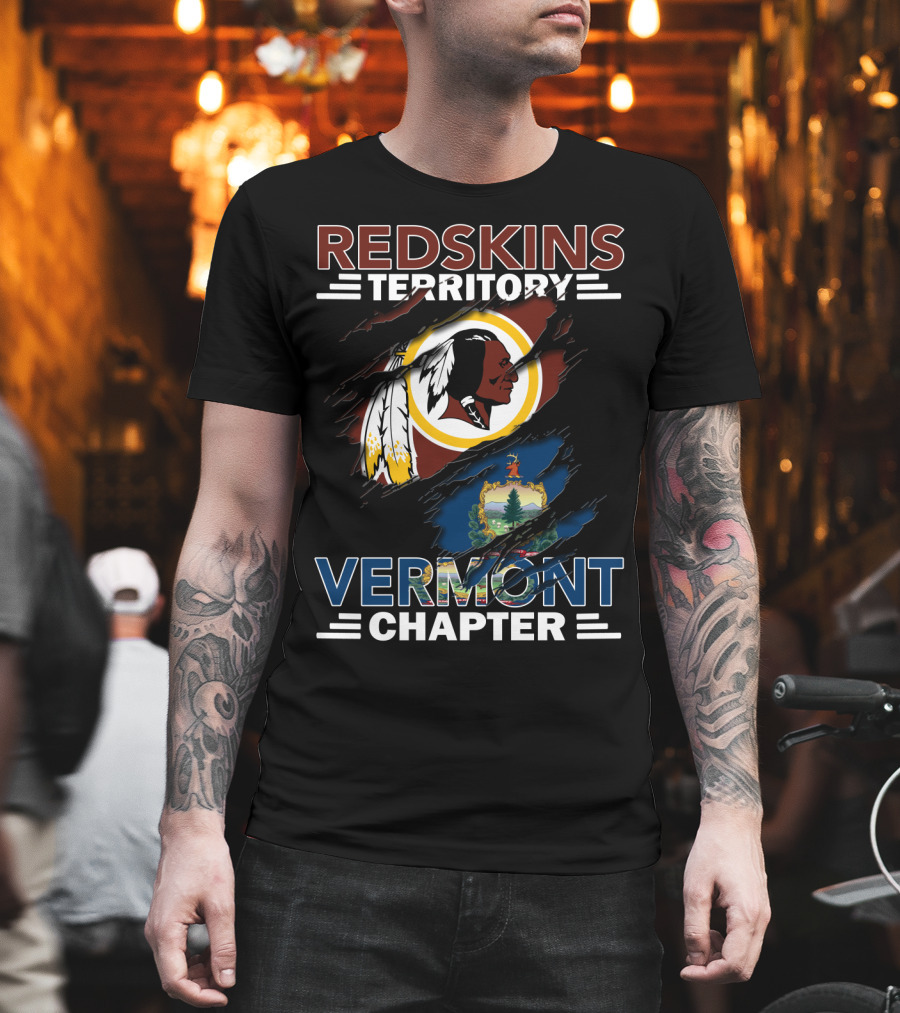 Redskins Territory Vermont Chapter Washington Football Team Logo Elements T-Shirt