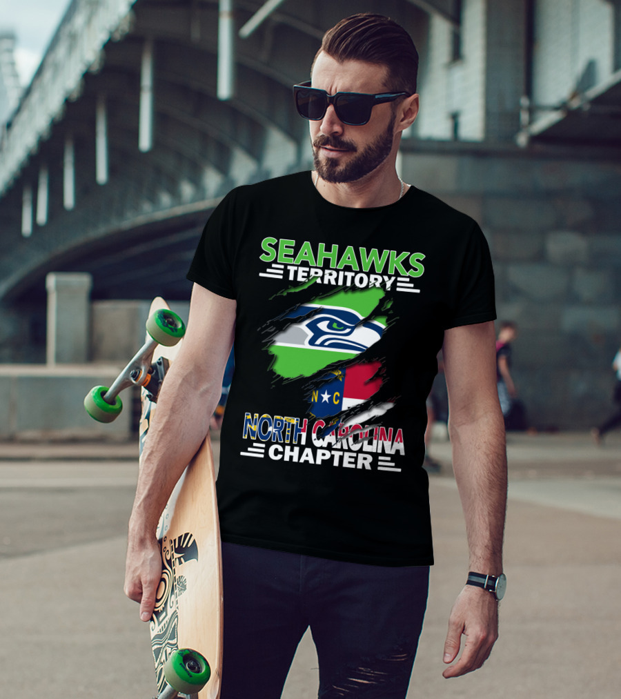 Seahawks Territory North Carolina Chapter Flag T-Shirt