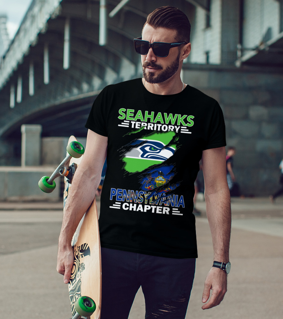Seattle Seahawks Territory Pennsylvania Chapter Flag T-Shirt