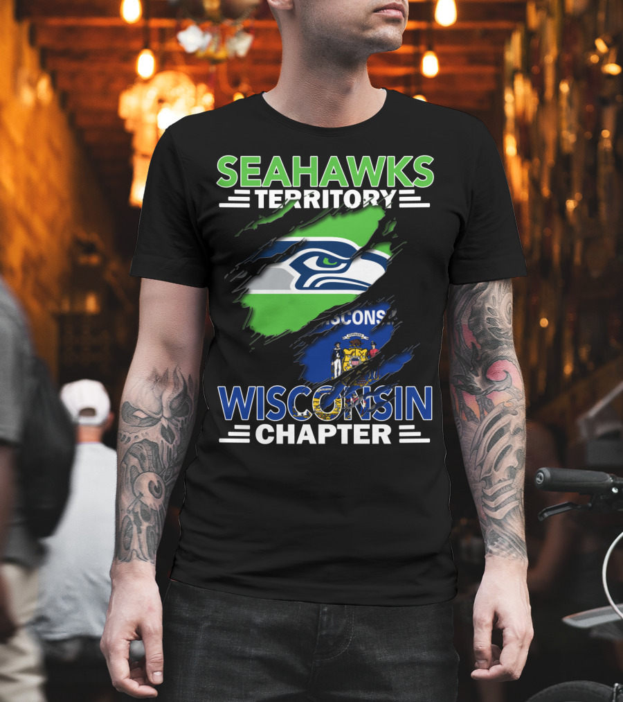 Seahawks Territory Wisconsin Chapter American Football Fan Base T-Shirt