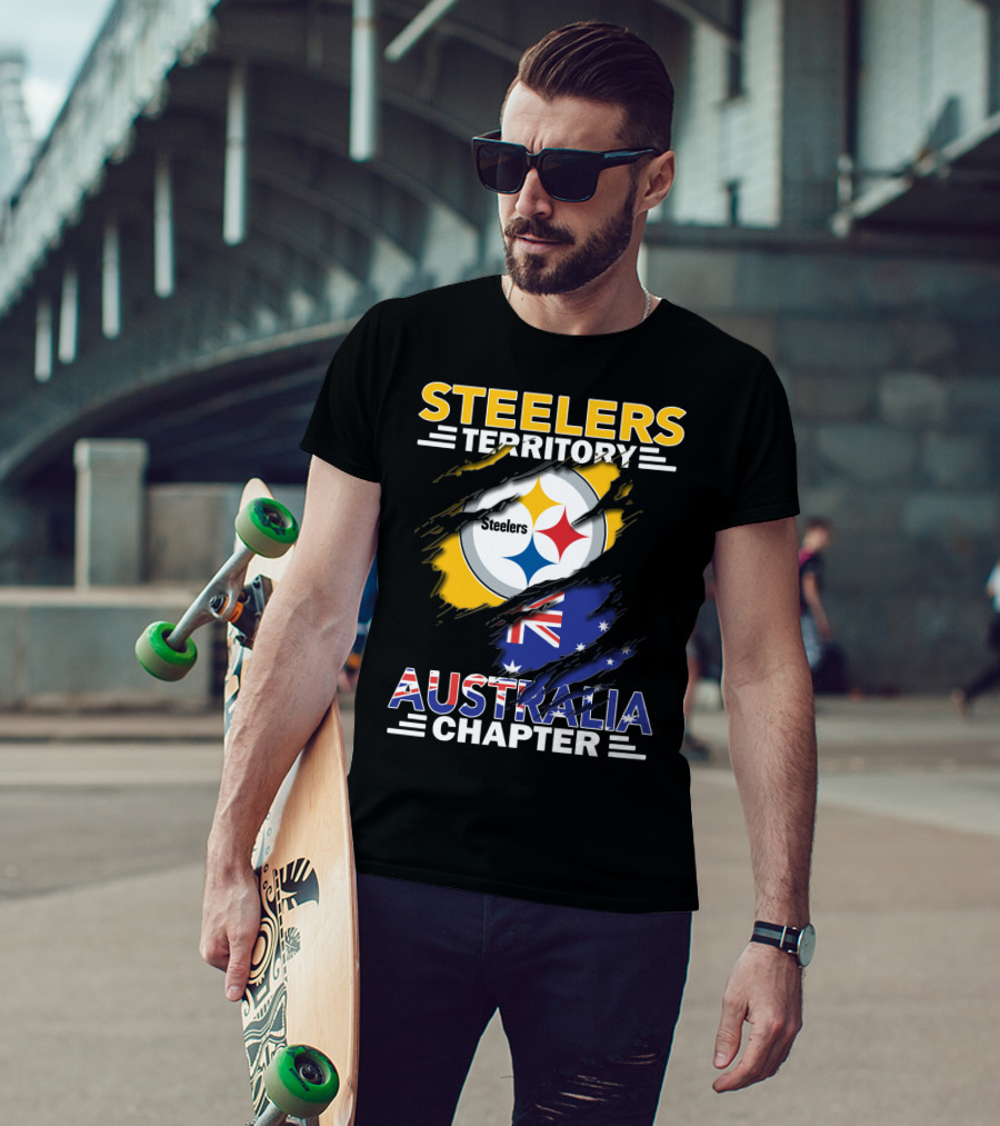 Steelers Territory Australia Chapter Steelers Logo Australian Flag T-Shirt