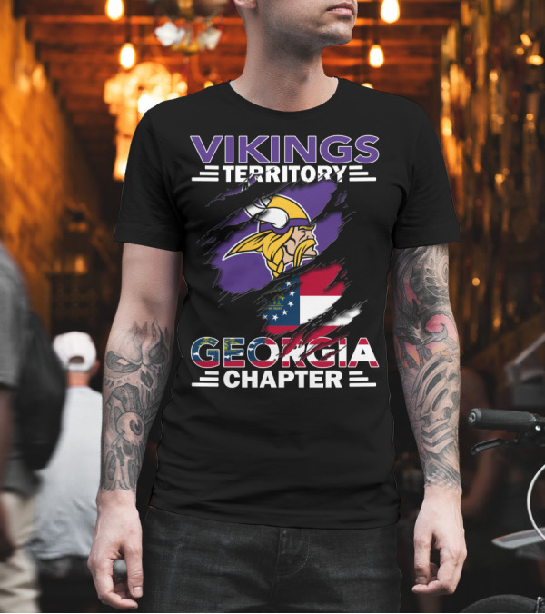 Vikings Territory Georgia Chapter Flag Pride T-Shirt Vikings Territory Georgia Chapter Flag Pride T-Shirt