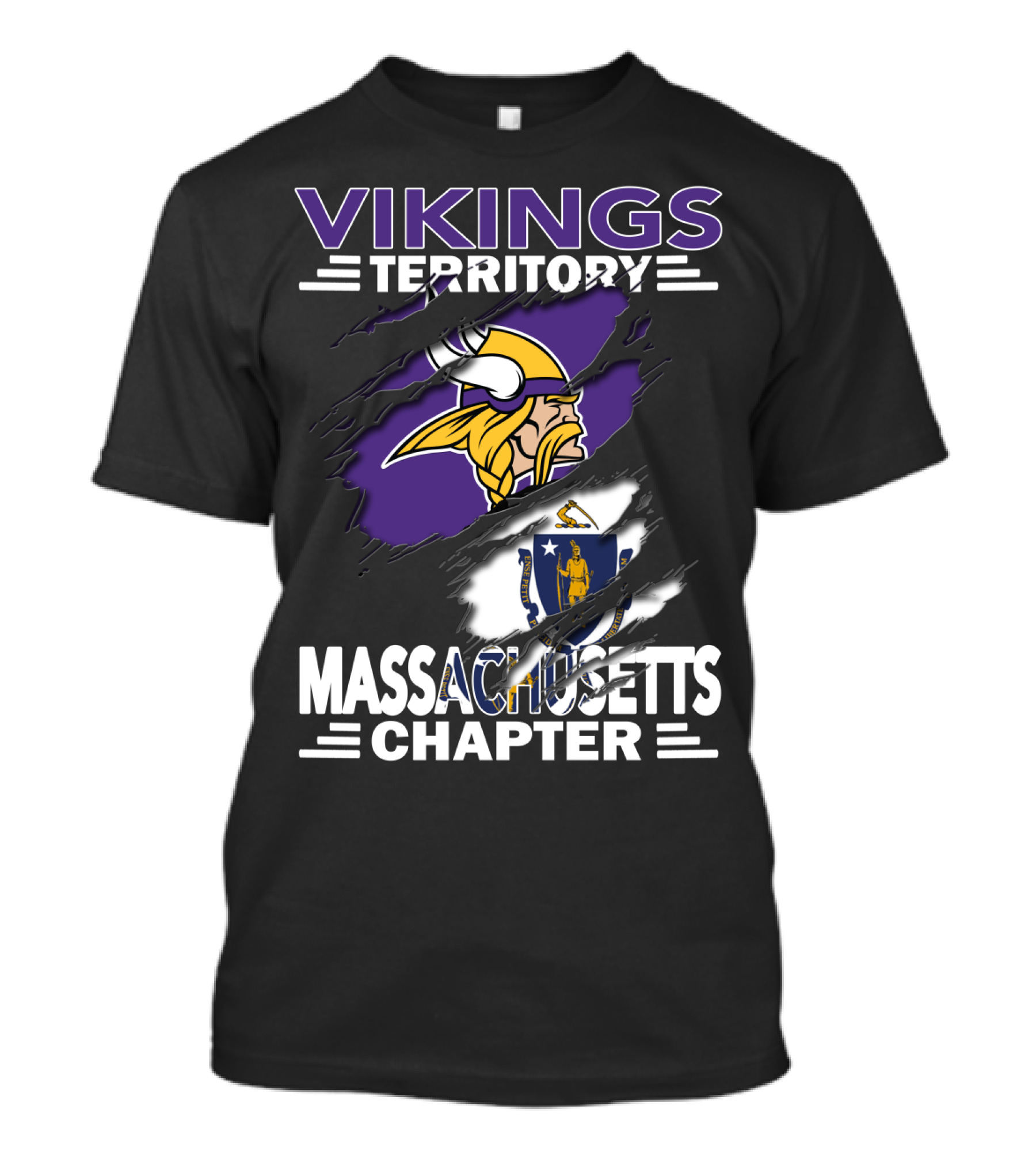 Vikings Territory Massachusetts Chapter NFL Fan Community T-Shirt