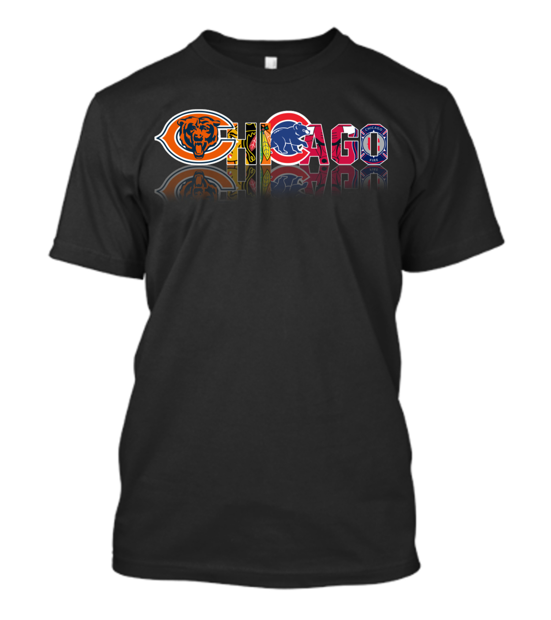Chicago Bears Blackhawks Cubs Bulls Fire Sports T-Shirt