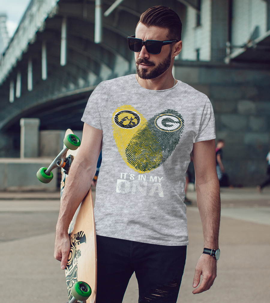 Iowa Hawkeyes Green Bay Packers It's In My Dna T-Shirt