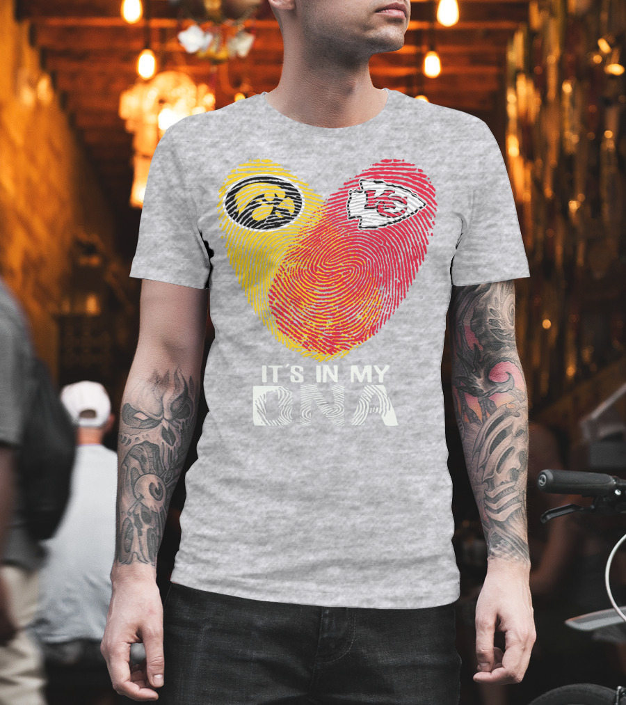 Kansas City Chiefs Iowa Hawkeyes It's In My Dna T-Shirt