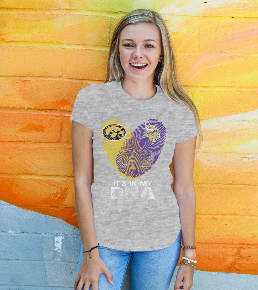 Iowa Hawkeyes Minnesota Vikings It's In My Dna T-Shirt