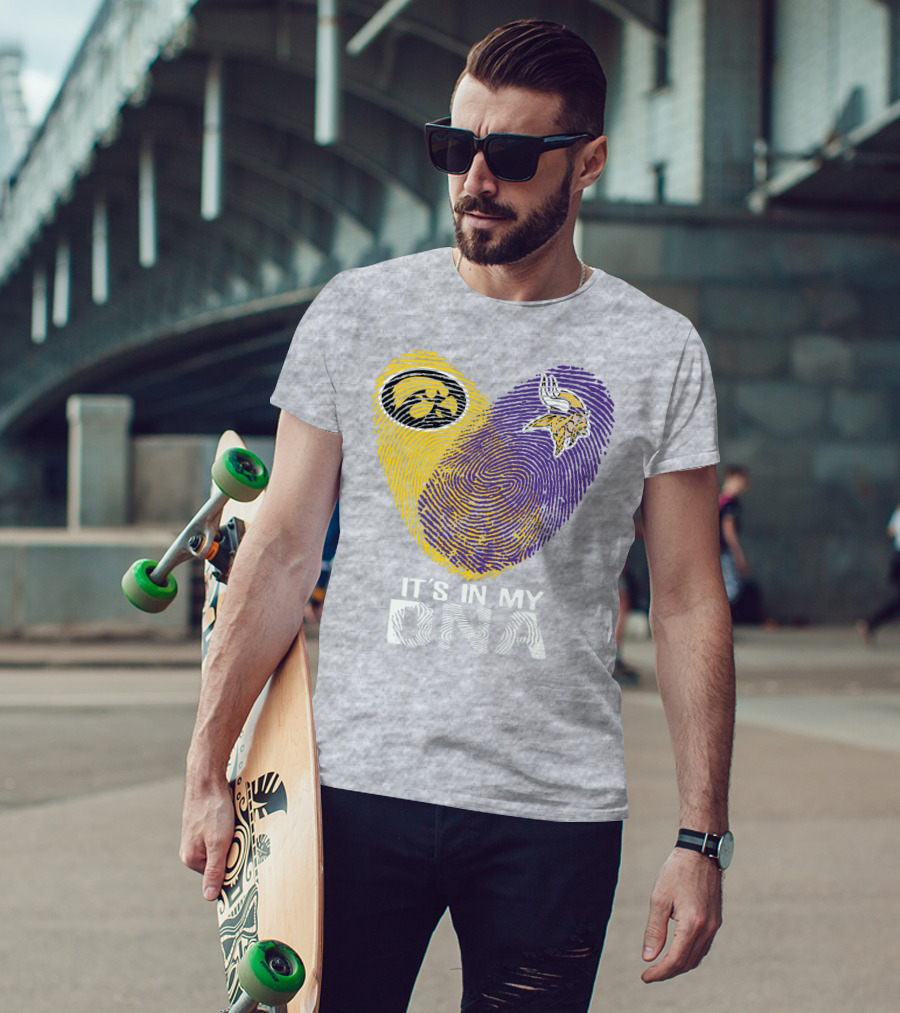 Iowa Hawkeyes Minnesota Vikings It's In My Dna T-Shirt