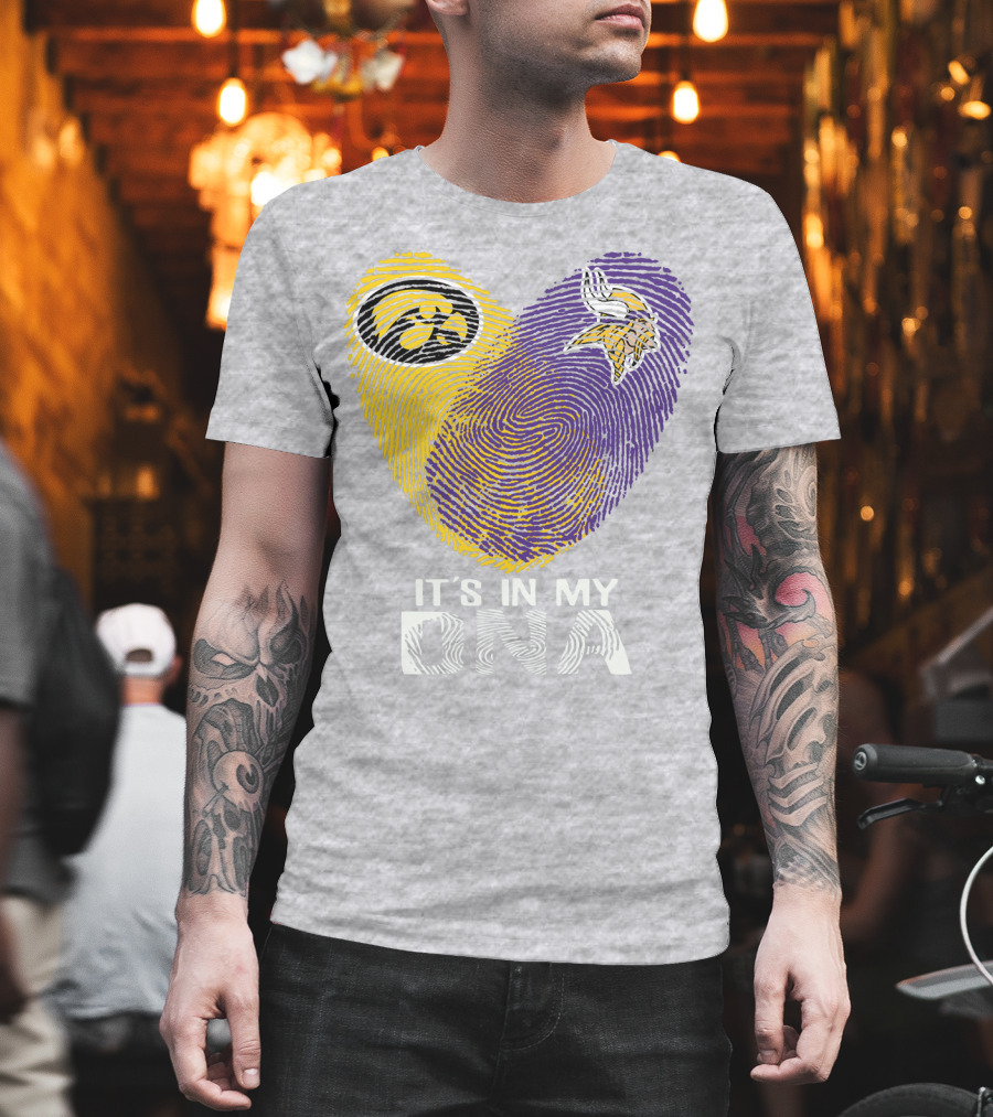 Iowa Hawkeyes Minnesota Vikings It's In My Dna T-Shirt