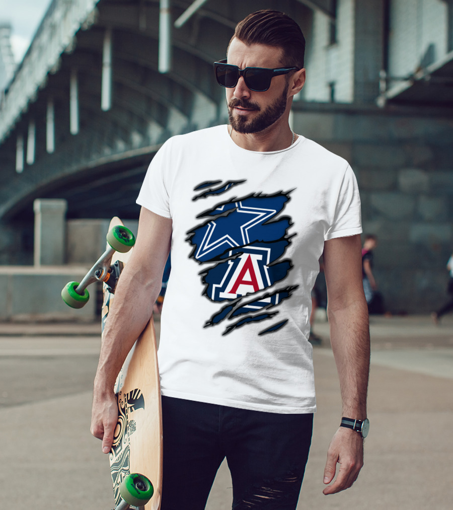 Dallas Cowboys Arizona Wildcats Torn Ripped Claw T-Shirt