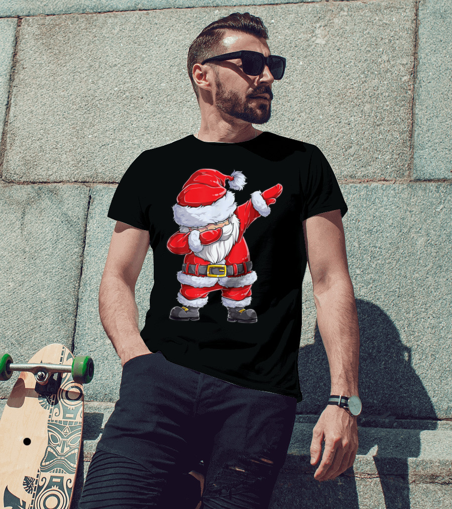 Dabbing Santa Claus Christmas Dance Pose T-Shirt