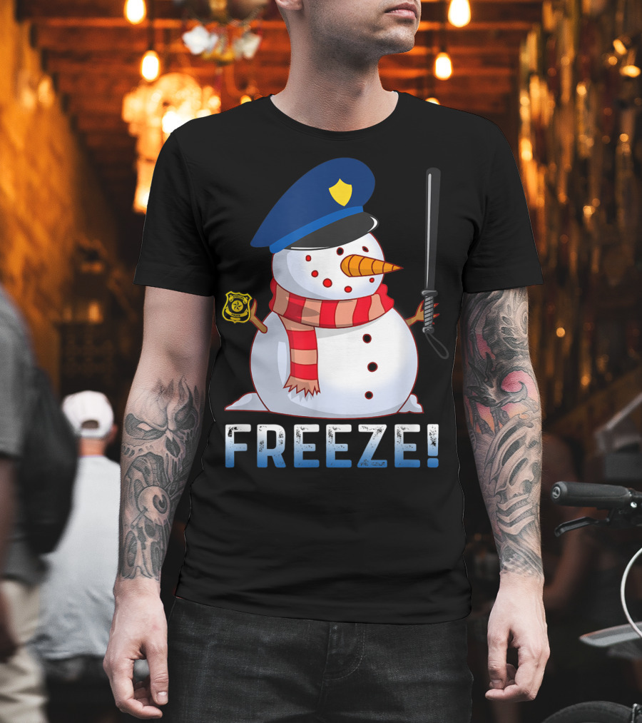 Police Snowman Freeze T-Shirt