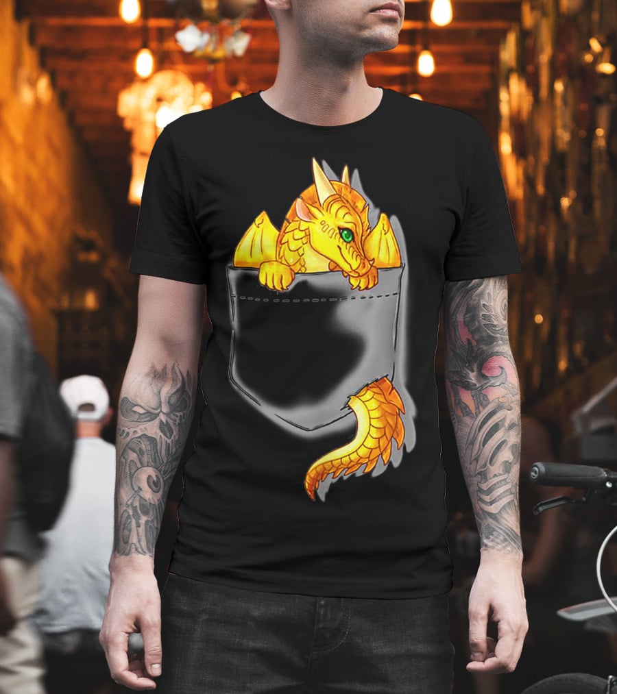 Wings Of Fire Pocket Sunny Dragon Bright Gold Character T-Shirt