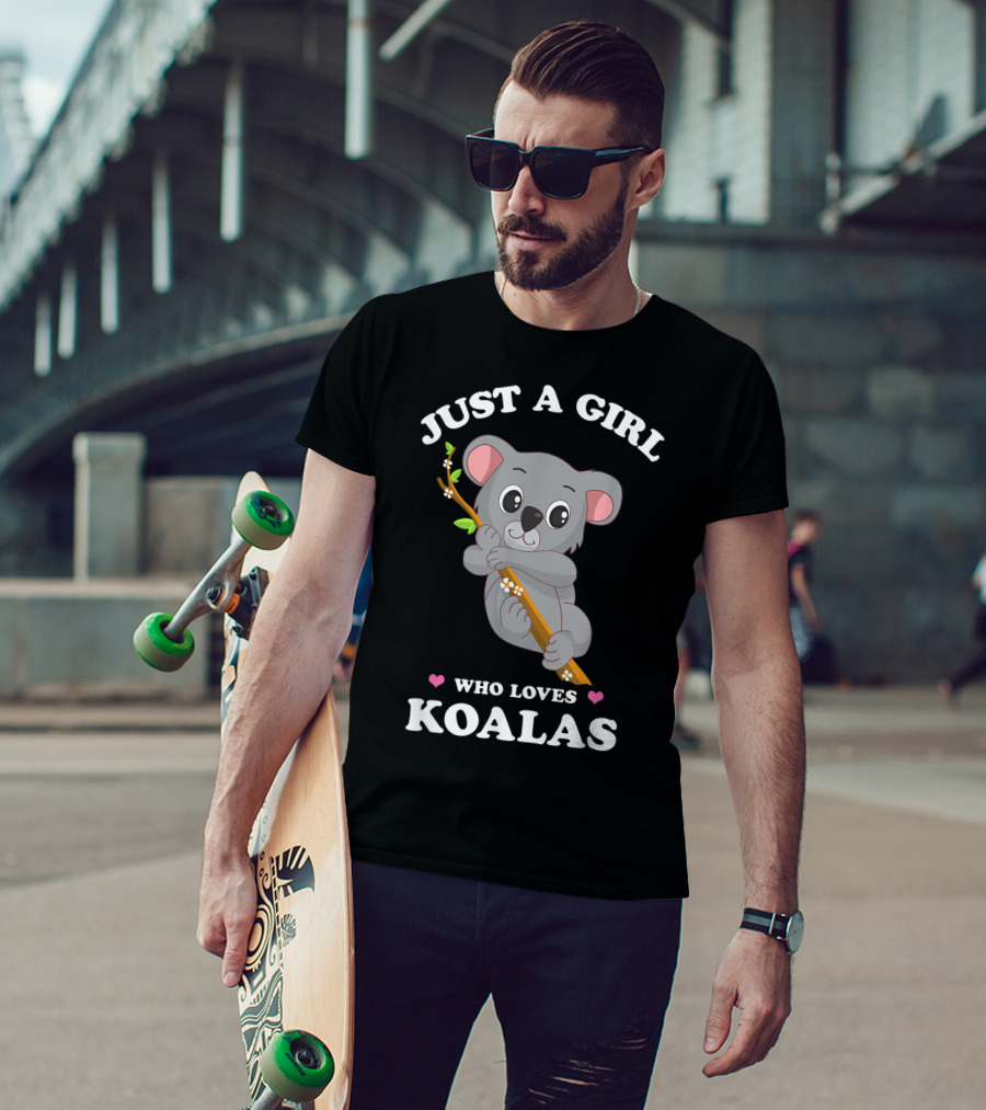 Just A Girl Who Loves Koalas Cute Funny Spirit Animal T-Shirt