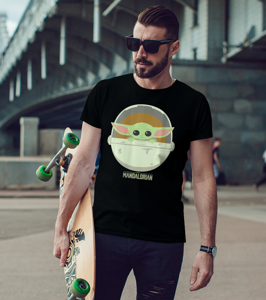 Star Wars The Mandalorian The Child Bassinet Helmet T-Shirt