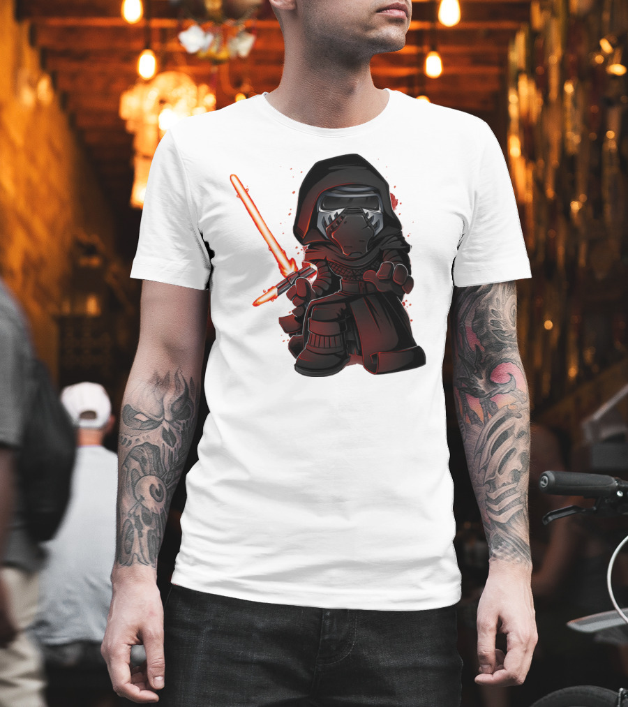 Kylo Ren Chibi with Red Lightsaber T-Shirt