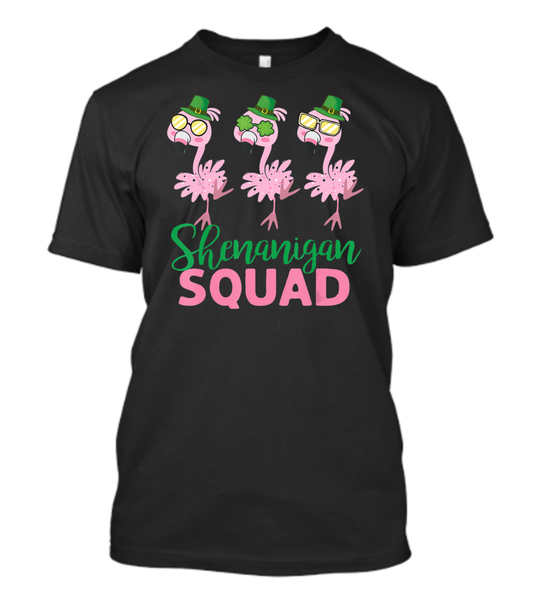 Shenanigan Squad Flamingo St. Patrick's Day T-Shirt