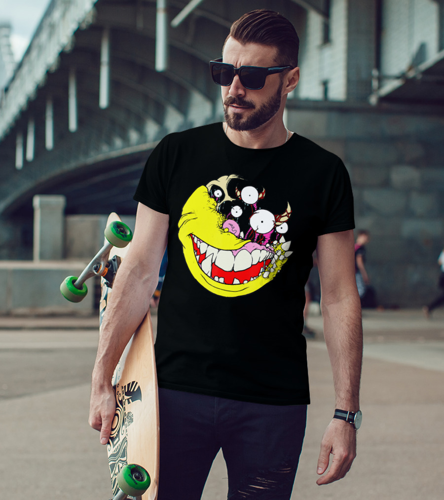 Wouldn't Hurt You To Smile Monster Face With Teeth And Eyes T-Shirt