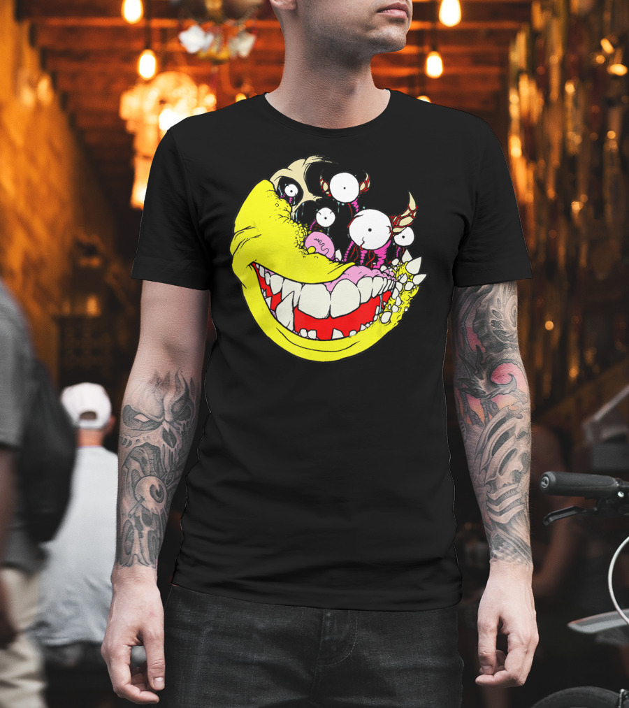 Wouldn't Hurt You To Smile Monster Face With Teeth And Eyes T-Shirt