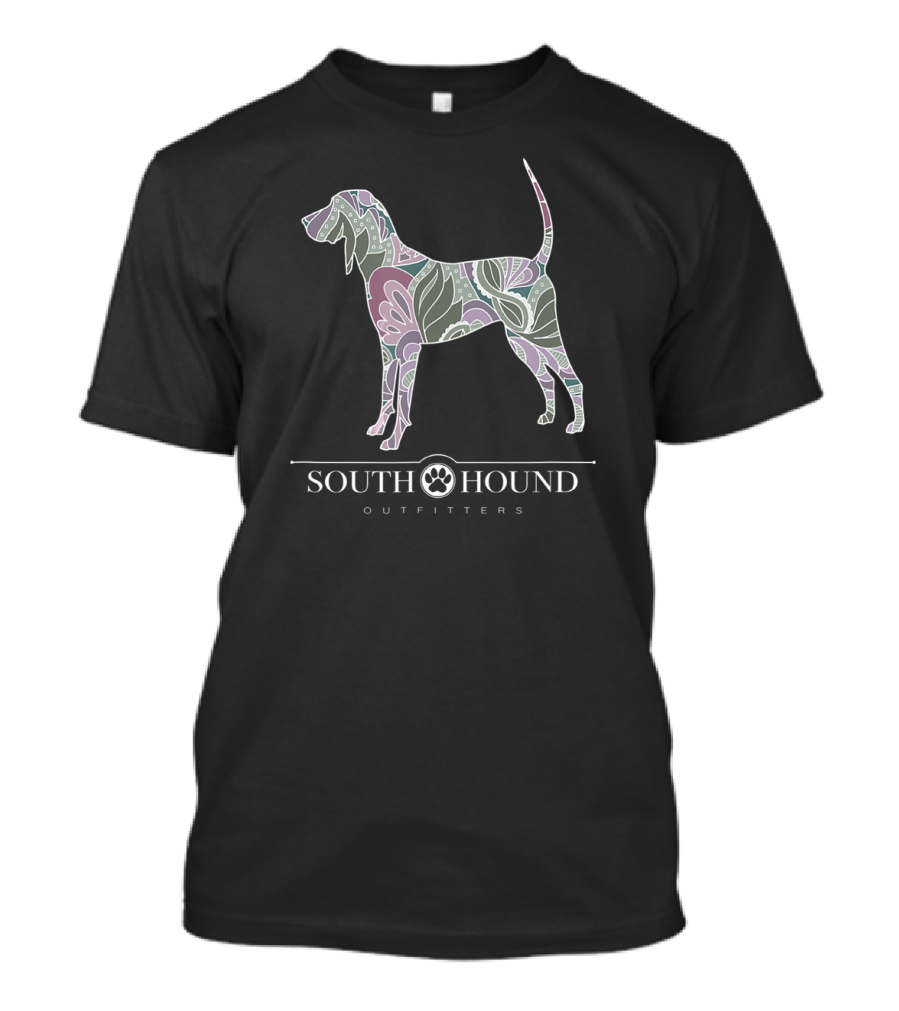 South Hound Outfitters Sage Blush Floral Coonhound T-Shirt
