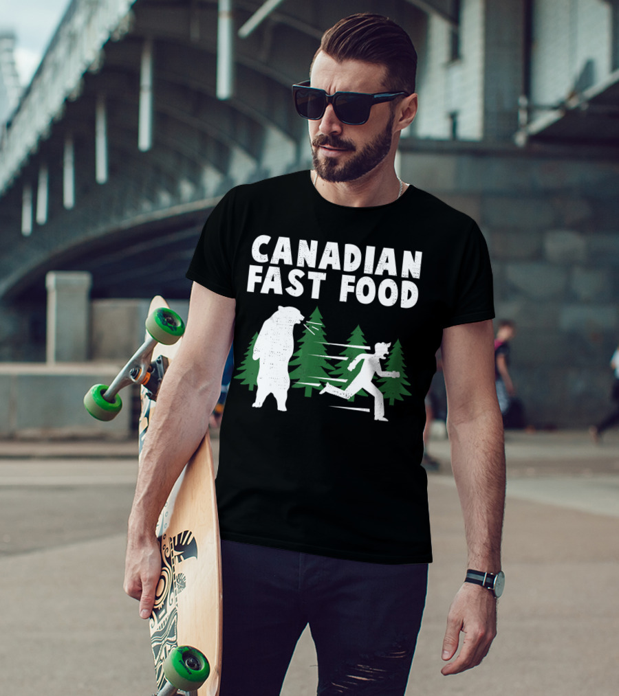 Canadian Fast Food Bear Chase Forest Adventure T-Shirt